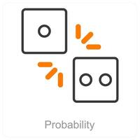 Probability and chance icon concept vector