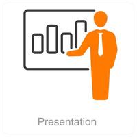 Presentation and meeting icon concept vector