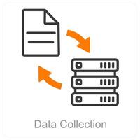 Data Collection and collect icon concept vector