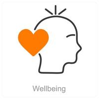 Wellbeing and mindfulness icon concept vector