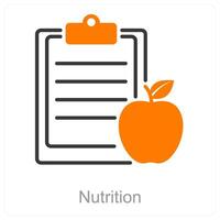 Nutrition and diet icon concept vector