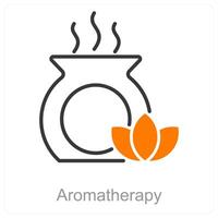 Aromatherapy and natural icon concept vector