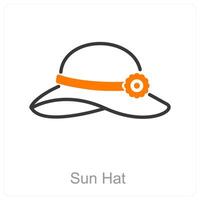 Sun Hat and summer icon concept vector