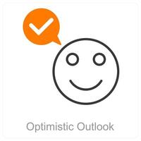 Optimistic Outlook and growth icon concept vector