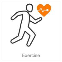 Exercise and workout icon concept vector