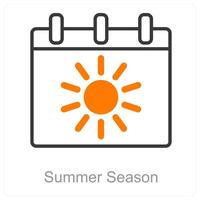 Summer season and beach icon concept vector