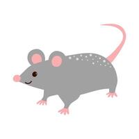 Cute mouse. Cartoon forest animal. illustration. vector