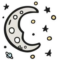 moon dreamy illustration design vector