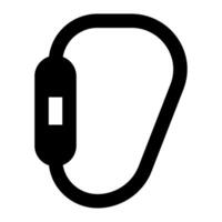 Climbing Carabiner icon for web, app, infographic, etc vector