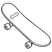 skateboard outline illustration digital coloring book page line art drawing vector