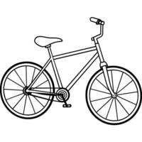 bicycle outline illustration digital coloring book page line art drawing vector