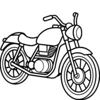 motorcycle outline illustration digital coloring book page line art drawing vector