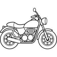 motorcycle outline illustration digital coloring book page line art drawing vector