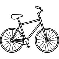 bicycle outline illustration digital coloring book page line art drawing vector