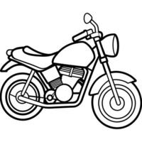 motorcycle outline illustration digital coloring book page line art drawing vector