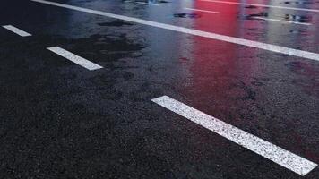 Rain On City Street At Night video