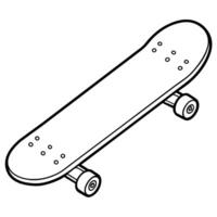 skateboard outline illustration digital coloring book page line art drawing vector
