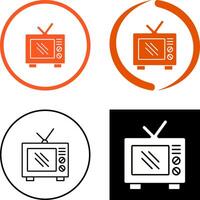 antiguo televisión icono diseño vector