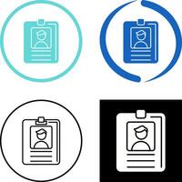 Id Card Icon Design vector