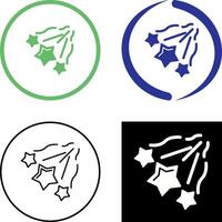 Falling Stars Icon Design vector