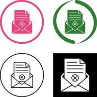 Rejection Of A Letter Icon Design vector