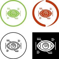 Eye Recongnition Icon Design vector