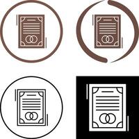 Wedding Contract Icon Design vector