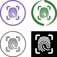 Finger Print Icon Design vector