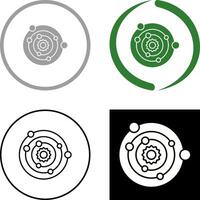 Solar System Icon Design vector