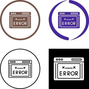 Error Code Icon Design vector
