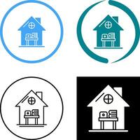 Home Work Place Icon Design vector