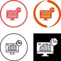 Monitoring Icon Design vector