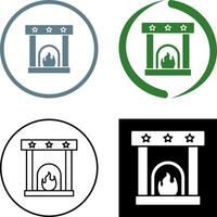 Fireplace Icon Design vector