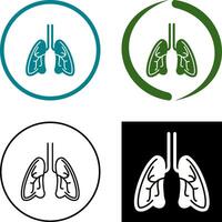 Lungs Icon Design vector