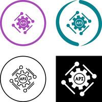 Api Icon Design vector