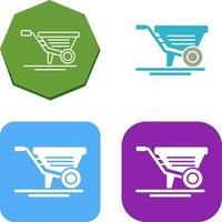 Wheelbarrow Icon Design vector