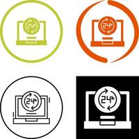 24 Hours Icon Design vector