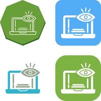 Monitoring Icon Design vector