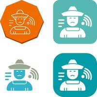 Farmer Icon Design vector
