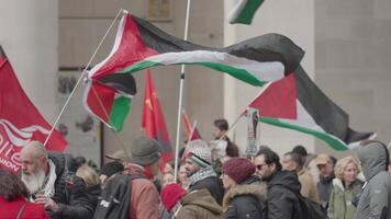 Manchester, UK, March 23, 2024 - Demonstration Honour the Children of Gaza at St. Peter's Square video