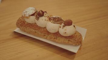 Eclair with tiramisu cream video