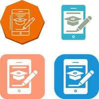 Online Course Icon Design vector