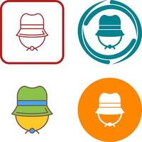 cámping sombrero icono diseño vector