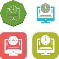 Online Time Icon Design vector