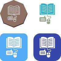 Online Learning Icon Design vector