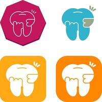 Toothache And Plaque Icon Design vector