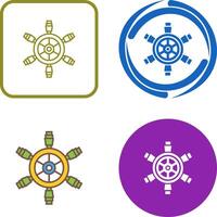 Ship Wheel Icon Design vector