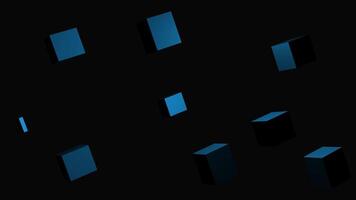 animated 3d flying cube with black screen background video