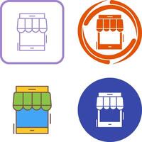 Online Shop Icon Design vector