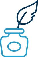 Ink Line Blue Two Color Icon vector